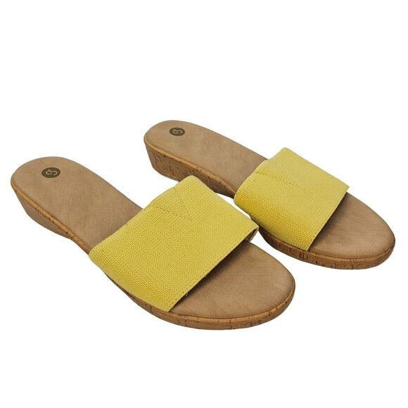 Dress Barn 8.5M Sandal Slide 1.5" Wedge Heel Cute Fun Simple Easywear Shoe Women - Picture 1 of 16